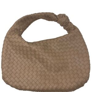 Urban Expressions Vanessa Vegan Woven Hobo Knotted Handle Bag